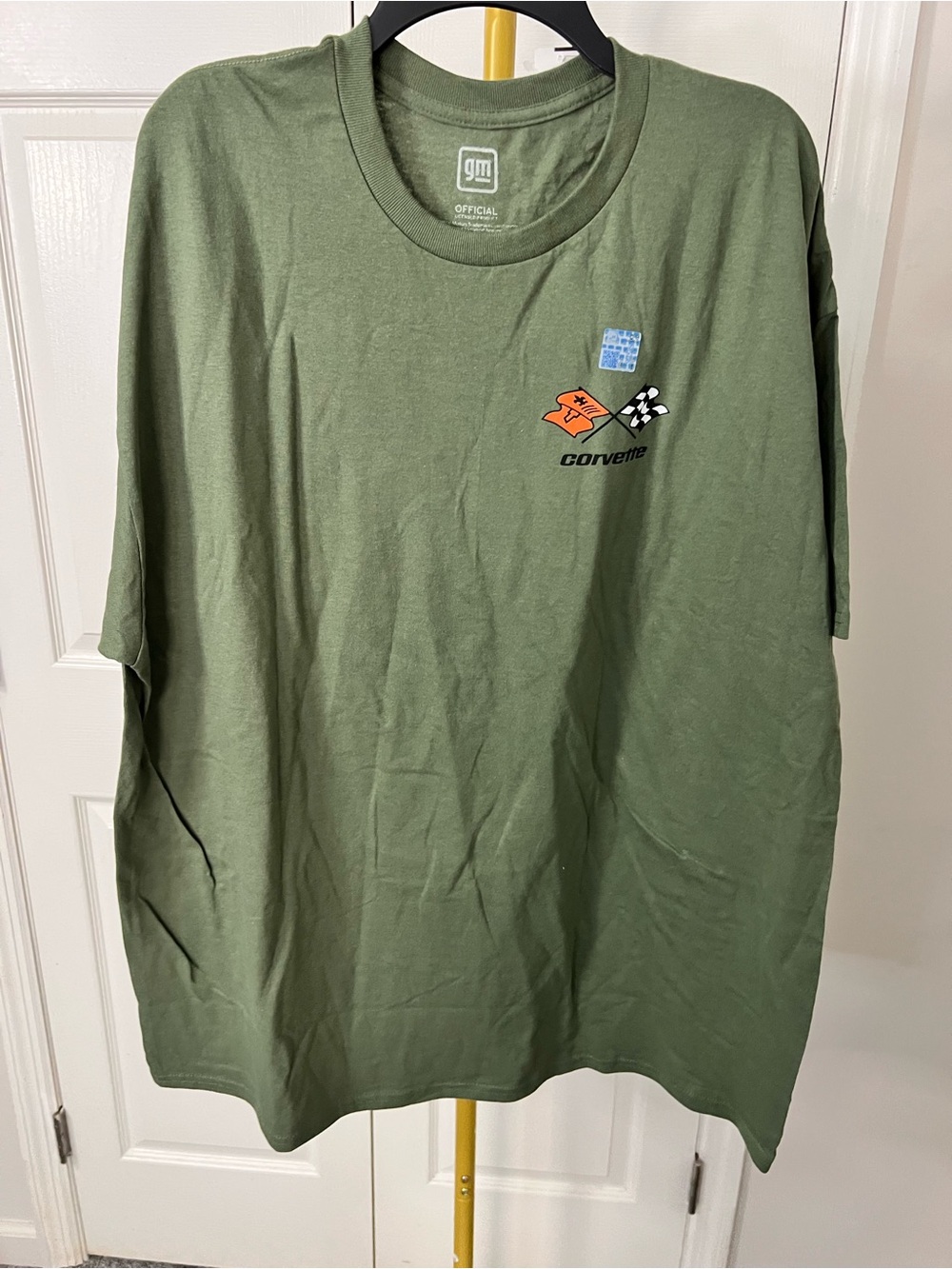 Official Licensed 1874 Corvette Stingray Olive Green Men's Graphic Tee by GM